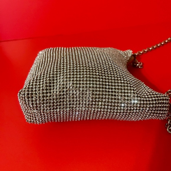 Zara Silver Rhinestone Shoulder Bag - Picture 8 of 9